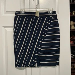 Blue and white striped loft skirt